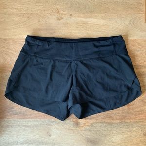 Lululemon Run Speed Up Shorts Black Sz 4